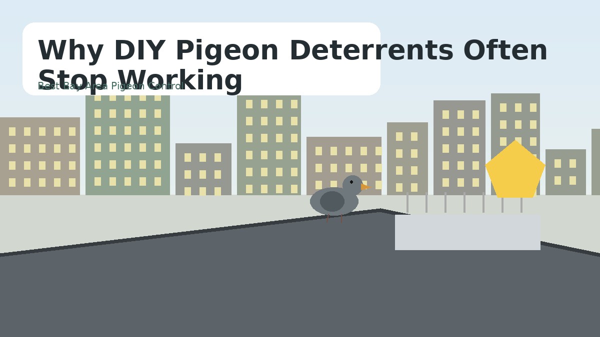 Temporary pigeon deterrents compared with a physical exclusion system