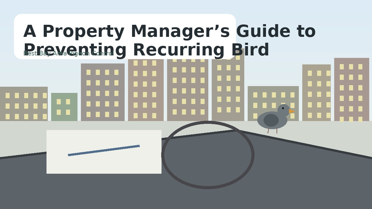 Property manager reviewing a building bird-control plan