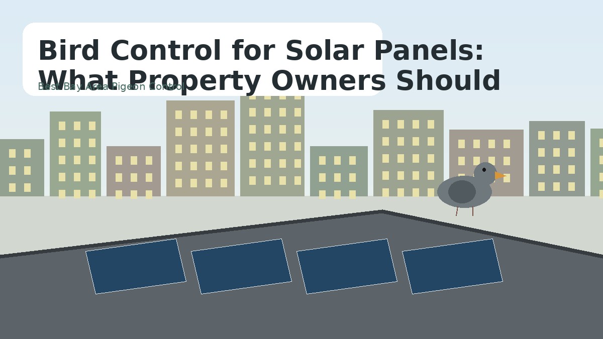 Protective bird mesh fitted around rooftop solar panels
